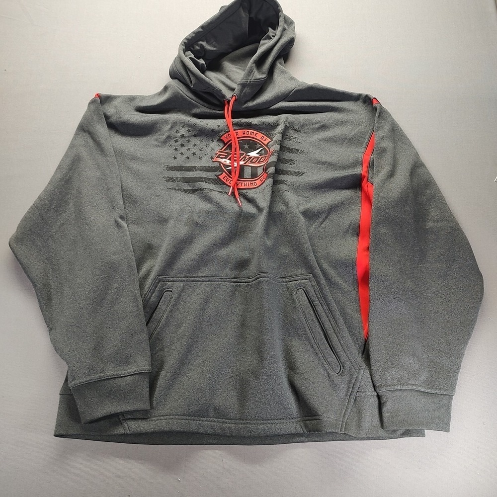 sport tek Men's Red‎ Gray Pull Over hoodie Size Large